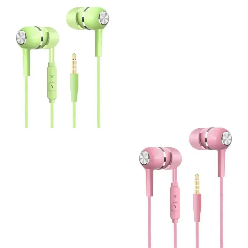 1/2/3/4 écouteurs filaires universels 3,5 mm pour sport, avec basses renforcées, microphone et contrôle du volume, compatibles avec téléphones et casques stéréo 19