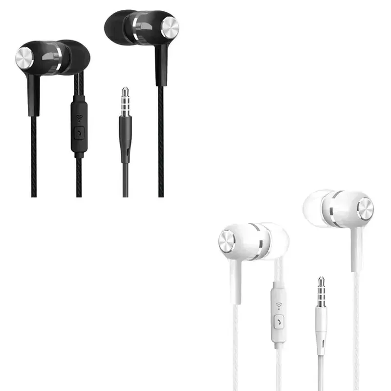 1/2/3/4 écouteurs filaires universels 3,5 mm pour sport, avec basses renforcées, microphone et contrôle du volume, compatibles avec téléphones et casques stéréo 20
