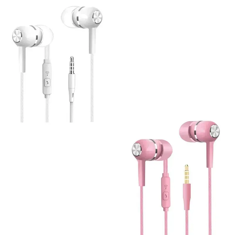 1/2/3/4 écouteurs filaires universels 3,5 mm pour sport, avec basses renforcées, microphone et contrôle du volume, compatibles avec téléphones et casques stéréo 7