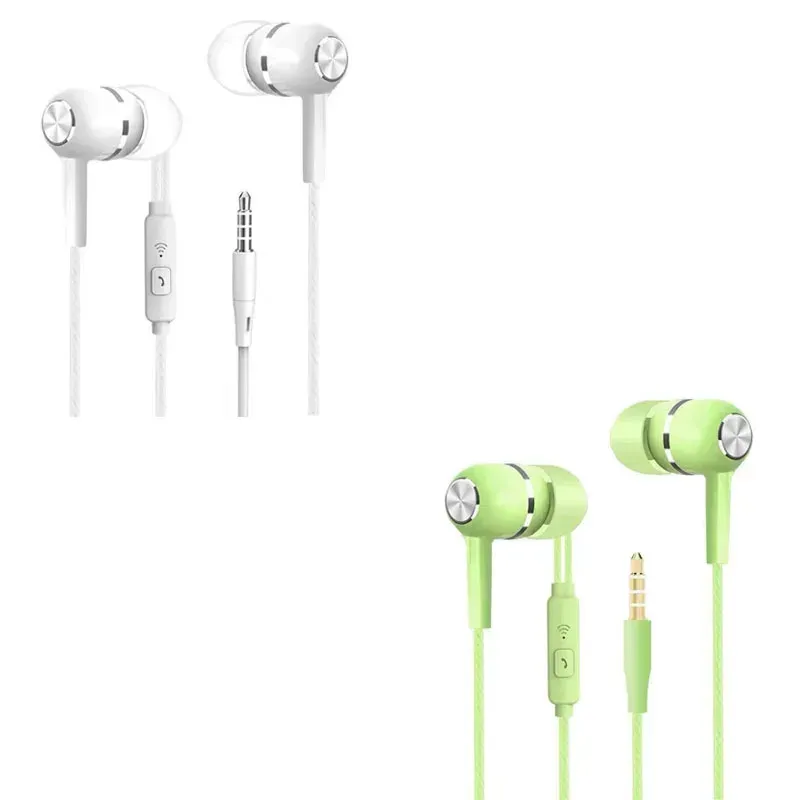 1/2/3/4 écouteurs filaires universels 3,5 mm pour sport, avec basses renforcées, microphone et contrôle du volume, compatibles avec téléphones et casques stéréo 8