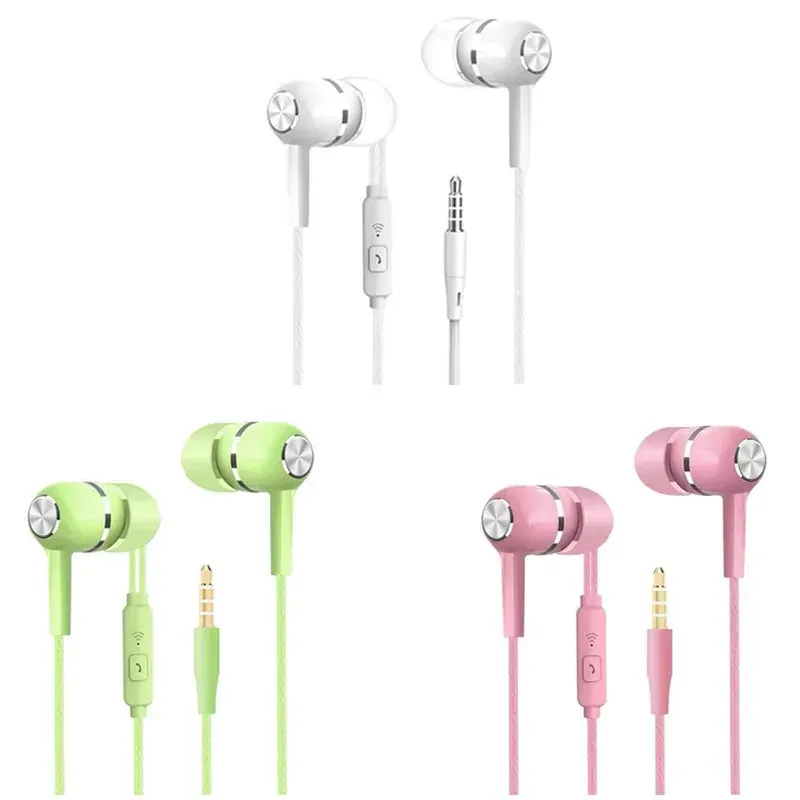 1/2/3/4 écouteurs filaires universels 3,5 mm pour sport, avec basses renforcées, microphone et contrôle du volume, compatibles avec téléphones et casques stéréo 9