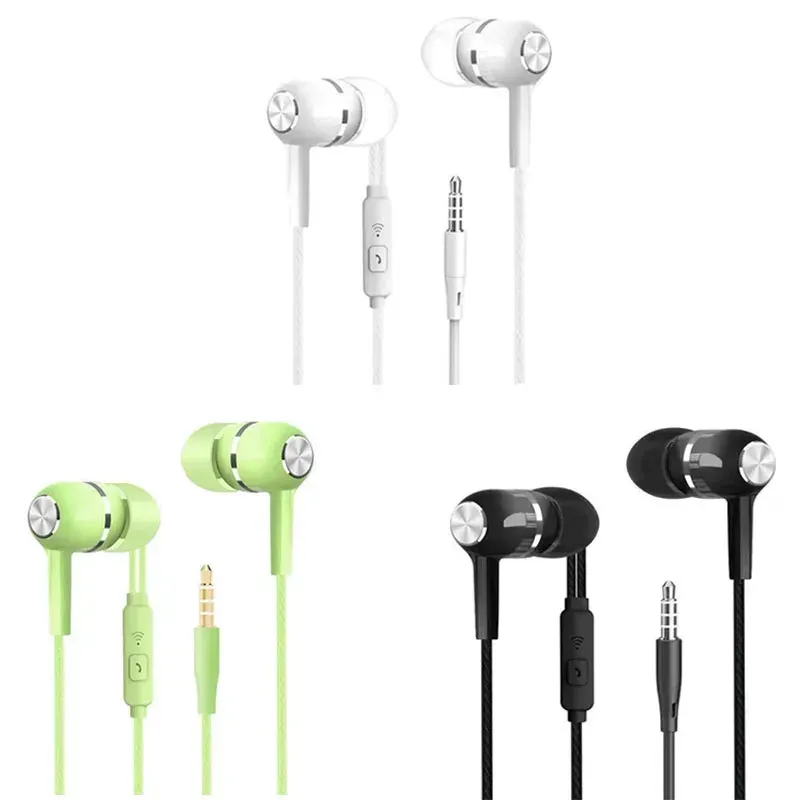 1/2/3/4 écouteurs filaires universels 3,5 mm pour sport, avec basses renforcées, microphone et contrôle du volume, compatibles avec téléphones et casques stéréo 10