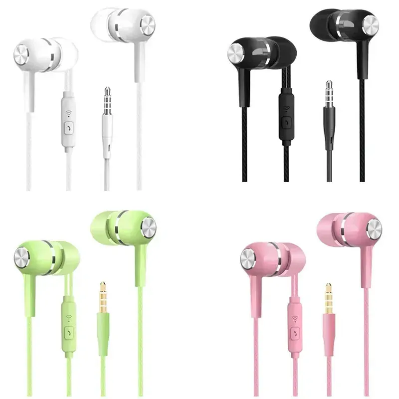 1/2/3/4 écouteurs filaires universels 3,5 mm pour sport, avec basses renforcées, microphone et contrôle du volume, compatibles avec téléphones et casques stéréo 12