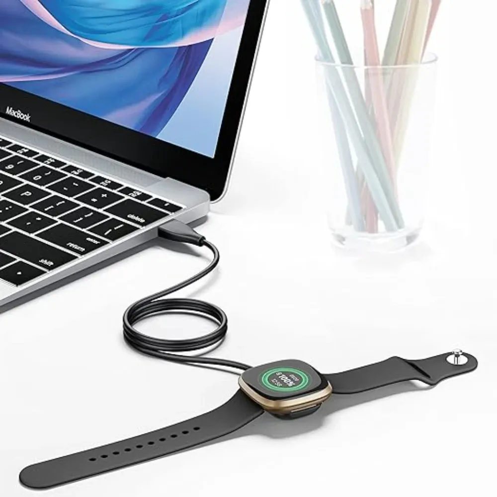 Chargeur USB de remplacement pour montre connectée Fitbit Sense, Sense 2, Versa 3 et Versa 4 (1 m) 3