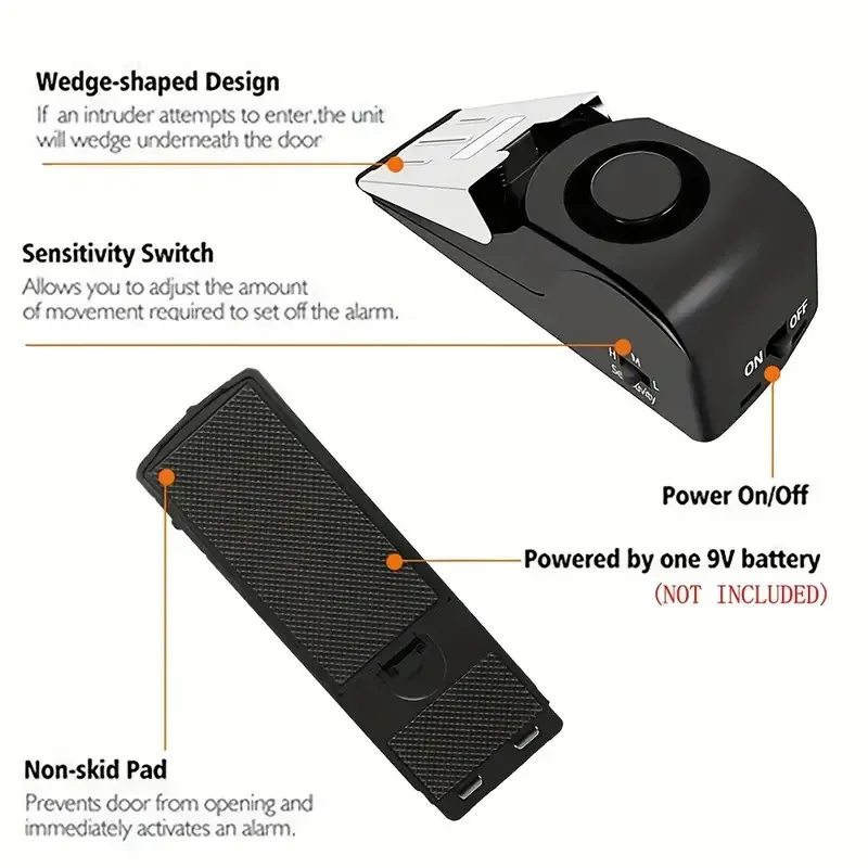 Alarme portable de blocage de porte pour sécuriser votre domicile 5