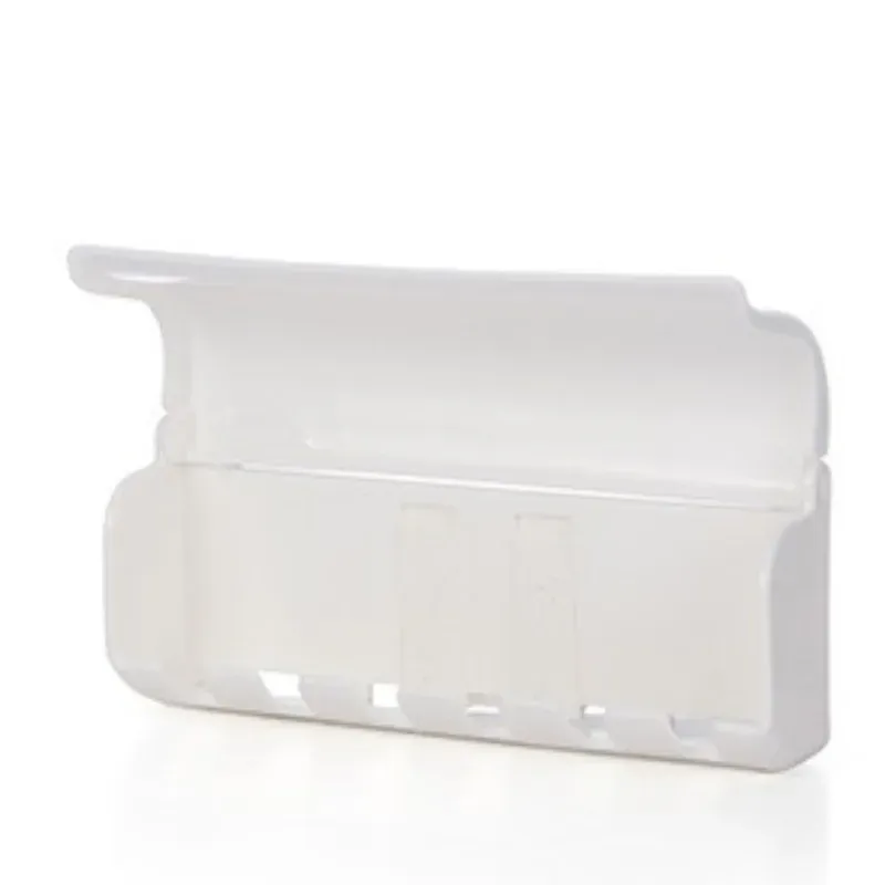 Support à brosses à dents mural avec couvercle, pouvant contenir 6 brosses, fixation auto-adhésive facile à installer pour salle de bain et douche. 7