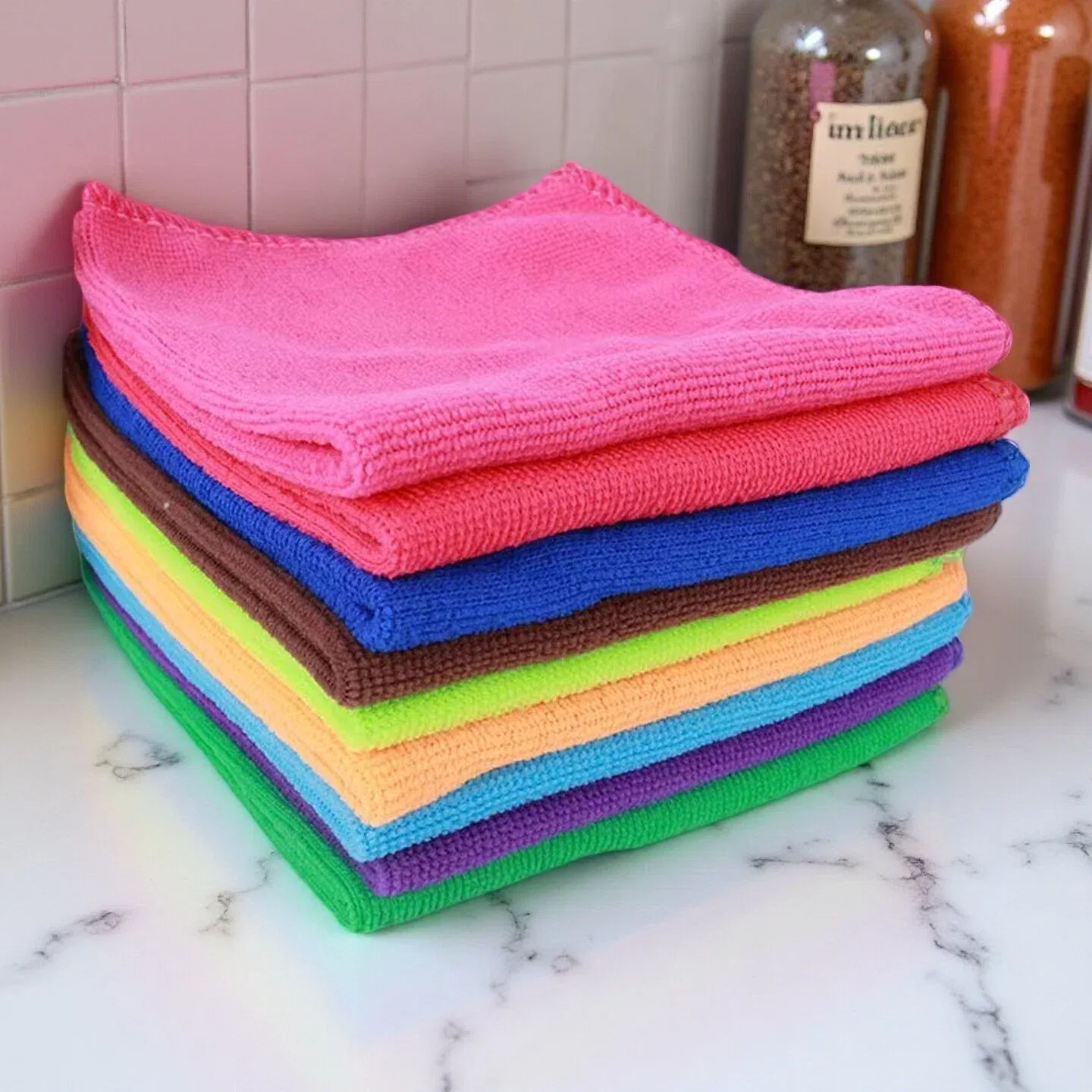 Chiffons de nettoyage en microfibre aux couleurs assorties