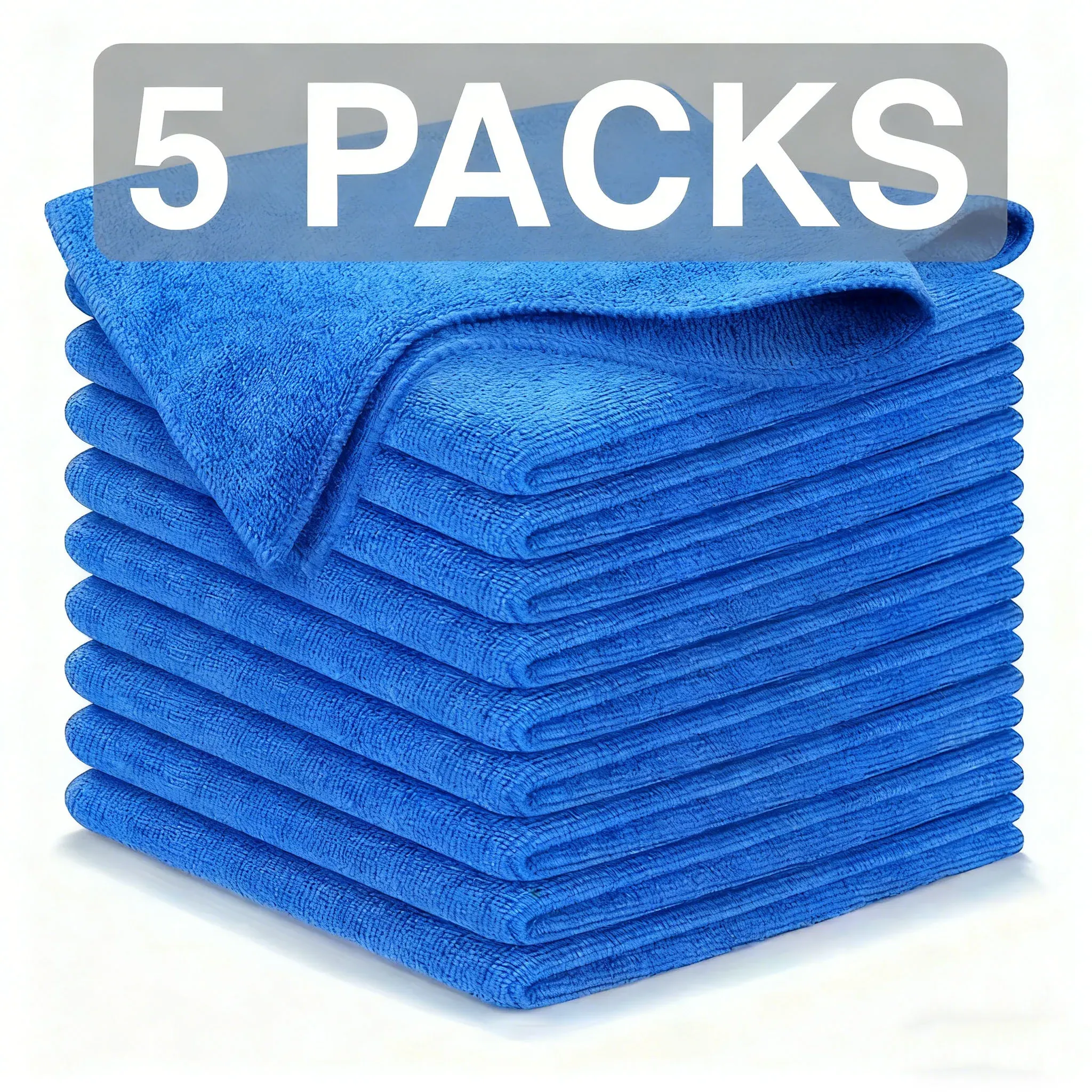 Chiffons de nettoyage polyvalents en microfibre, lot de 5 (30 x 30 cm), coloris assortis, réutilisables et absorbants pour la cuisine 9