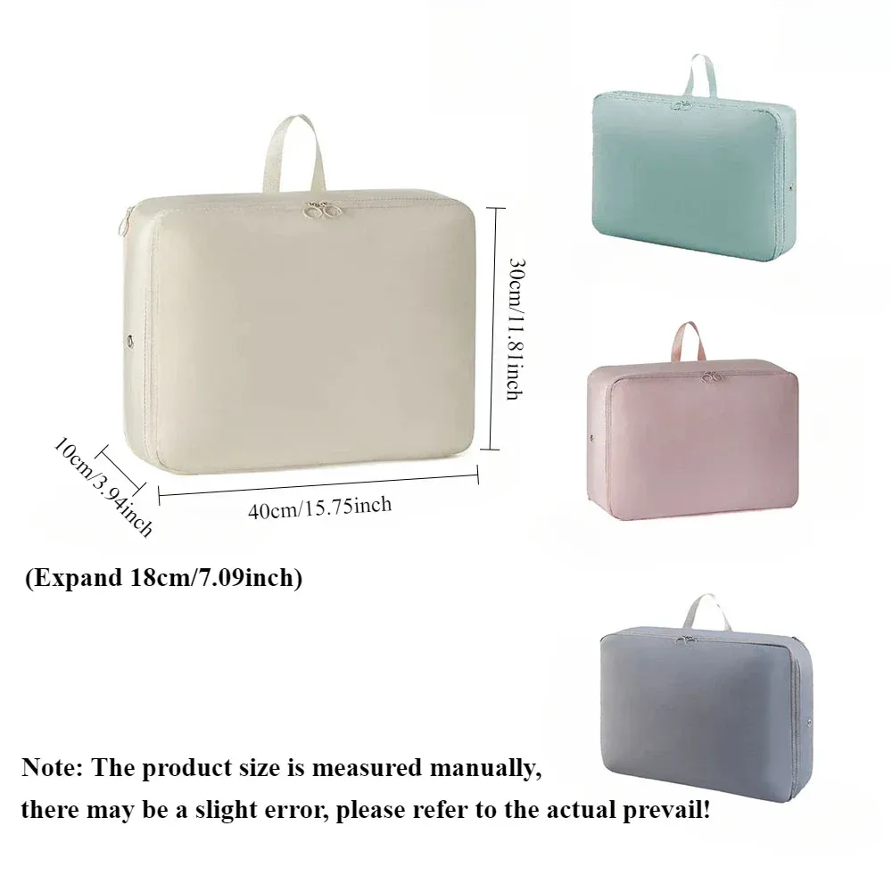 Lot de 4 sacs de rangement compressibles pour vêtements, doudounes et couettes en coton, pliables et extensibles, grande capacité 5