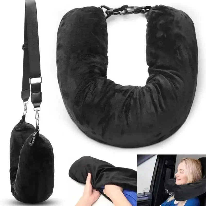 Coussin de voyage en U en polaire cristalline