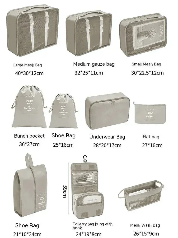 Cubes de rangement pour valise
