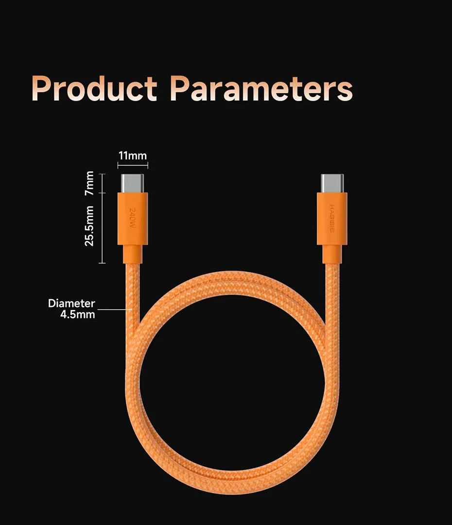 Câble Hagibis USB-C vers USB-C, vue détaillée 24