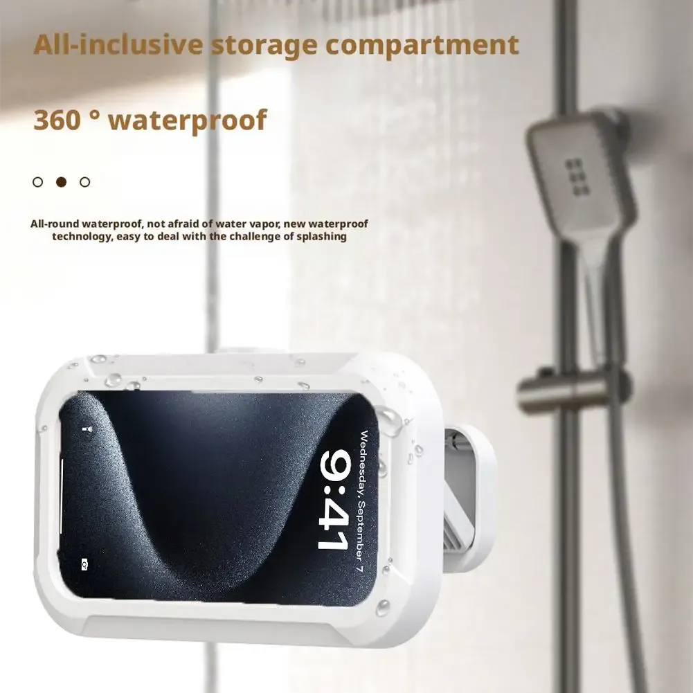 Support pour téléphone dans la salle de bain