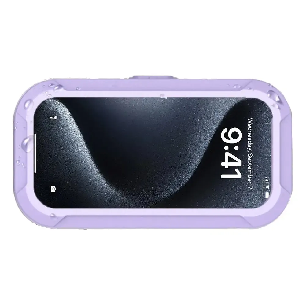 Coque étanche rotative et extensible pour téléphone avec support pratique pour la salle de bain 8