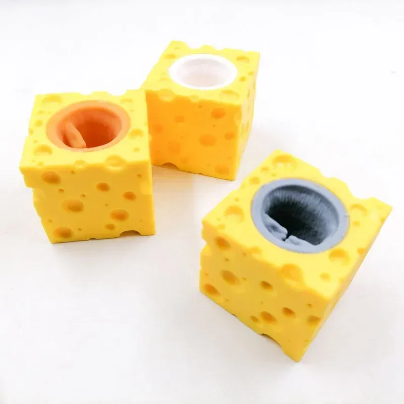 Jouet anti-stress Pop-Up à presser, souris et fromage à trouver, pour enfants et adultes 3