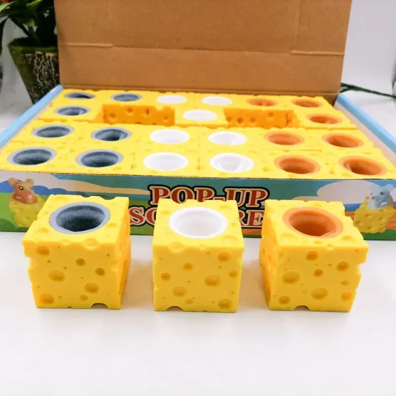 Jouet pop-up souris et fromage, finitions