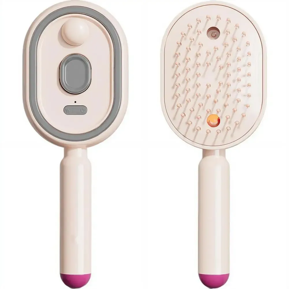Peigne de massage électrique 3-en-1 à coussin d'air, vaporisateur et diffusion d'huiles essentielles, auto-nettoyant, rechargeable, pour le cuir chevelu 7