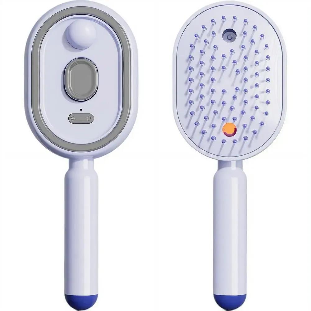 Peigne de massage électrique 3-en-1 à coussin d'air, vaporisateur et diffusion d'huiles essentielles, auto-nettoyant, rechargeable, pour le cuir chevelu 9