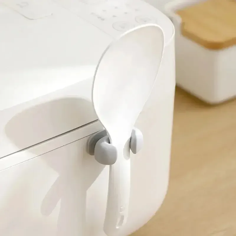 Porte-cuillère à riz en silicone, support mural de rangement de cuisine, organisateur d'étagère pour ustensiles de cuisine 5