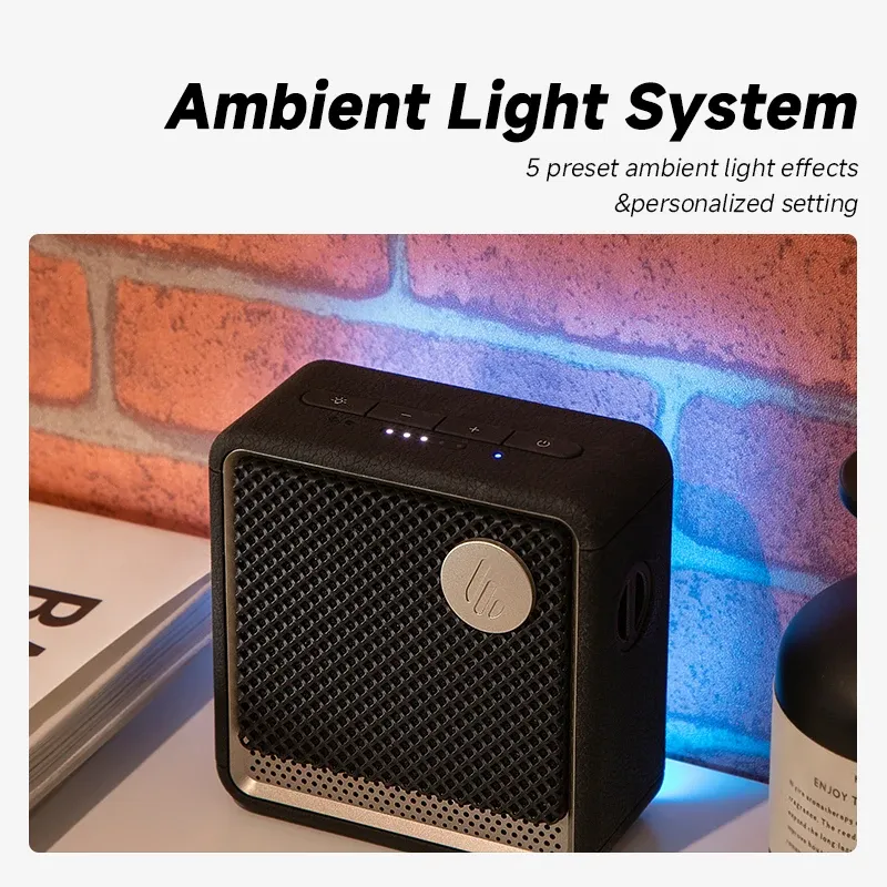 Edifier ES20 Enceinte Bluetooth portable étanche IP67 à effets lumineux, basses profondes et micro intégré 3