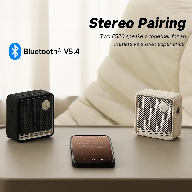 Edifier ES20 Enceinte Bluetooth portable étanche IP67 à effets lumineux, basses profondes et micro intégré 6