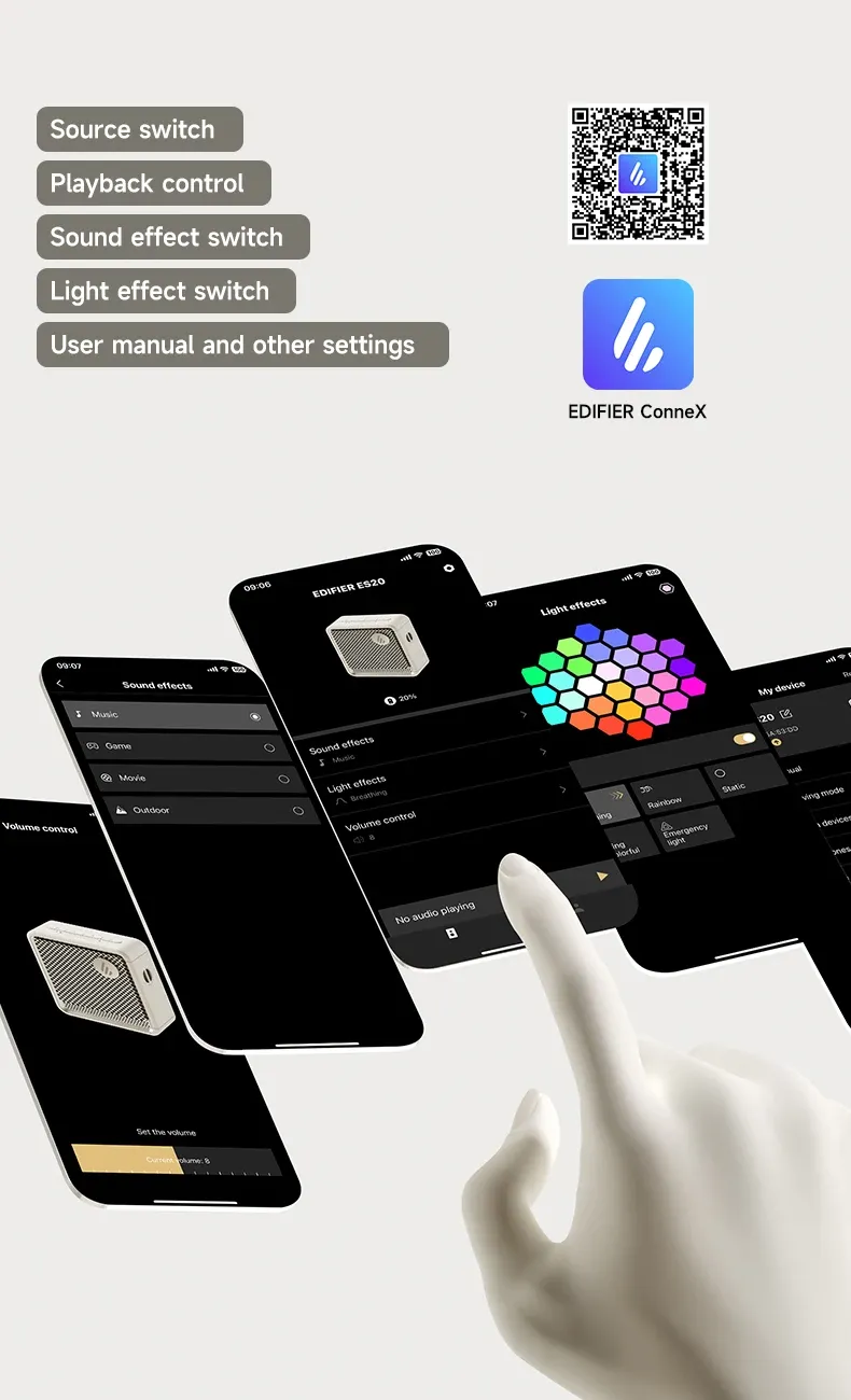 Application EDIFIER ConneX compatible avec l'ES20