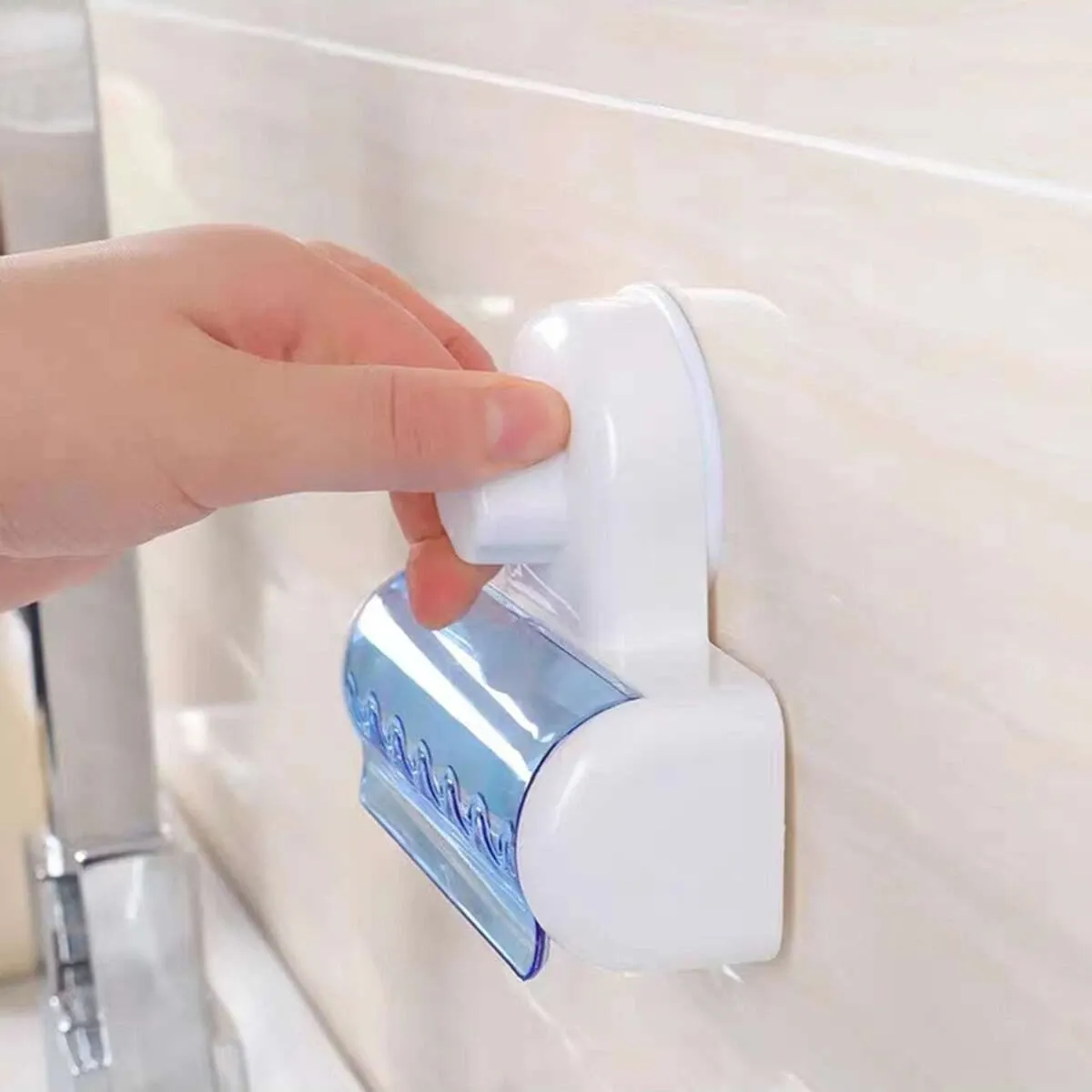 Porte-brosse à dents mural, ensemble de 1 pièce d'accessoires de salle de bain, avec crochets et ventouses 6