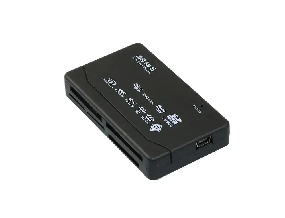 Lecteur de carte mémoire USB tout-en-un, vue de présentation