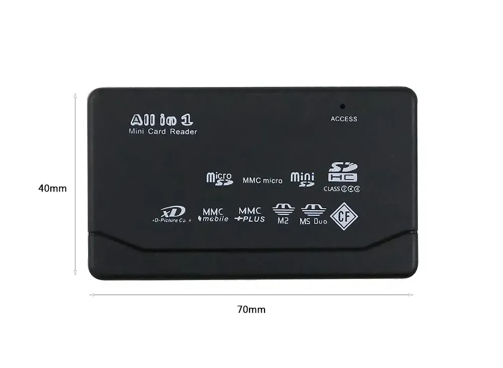 Lecteur de carte mémoire USB tout-en-un, mise en valeur du produit