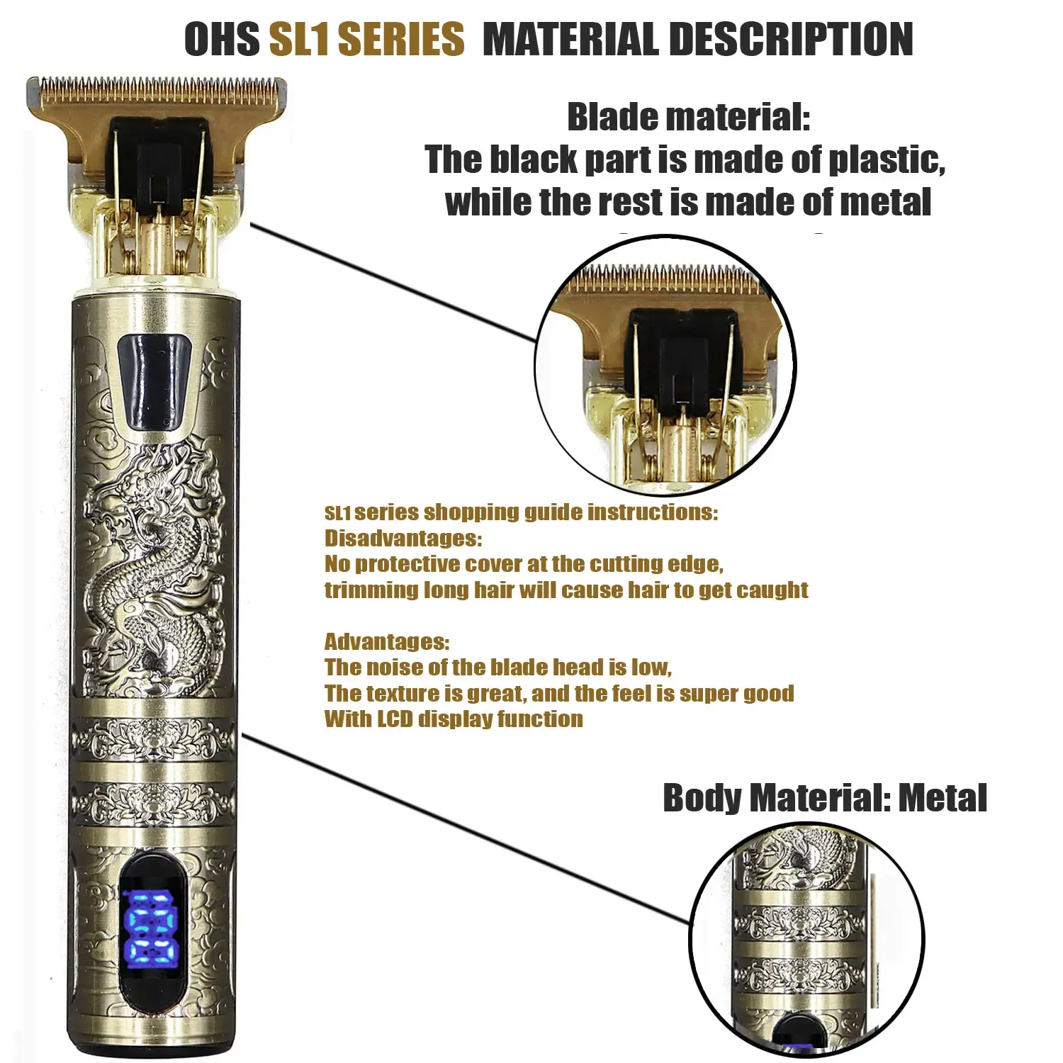 Tondeuse OHS sous un autre angle