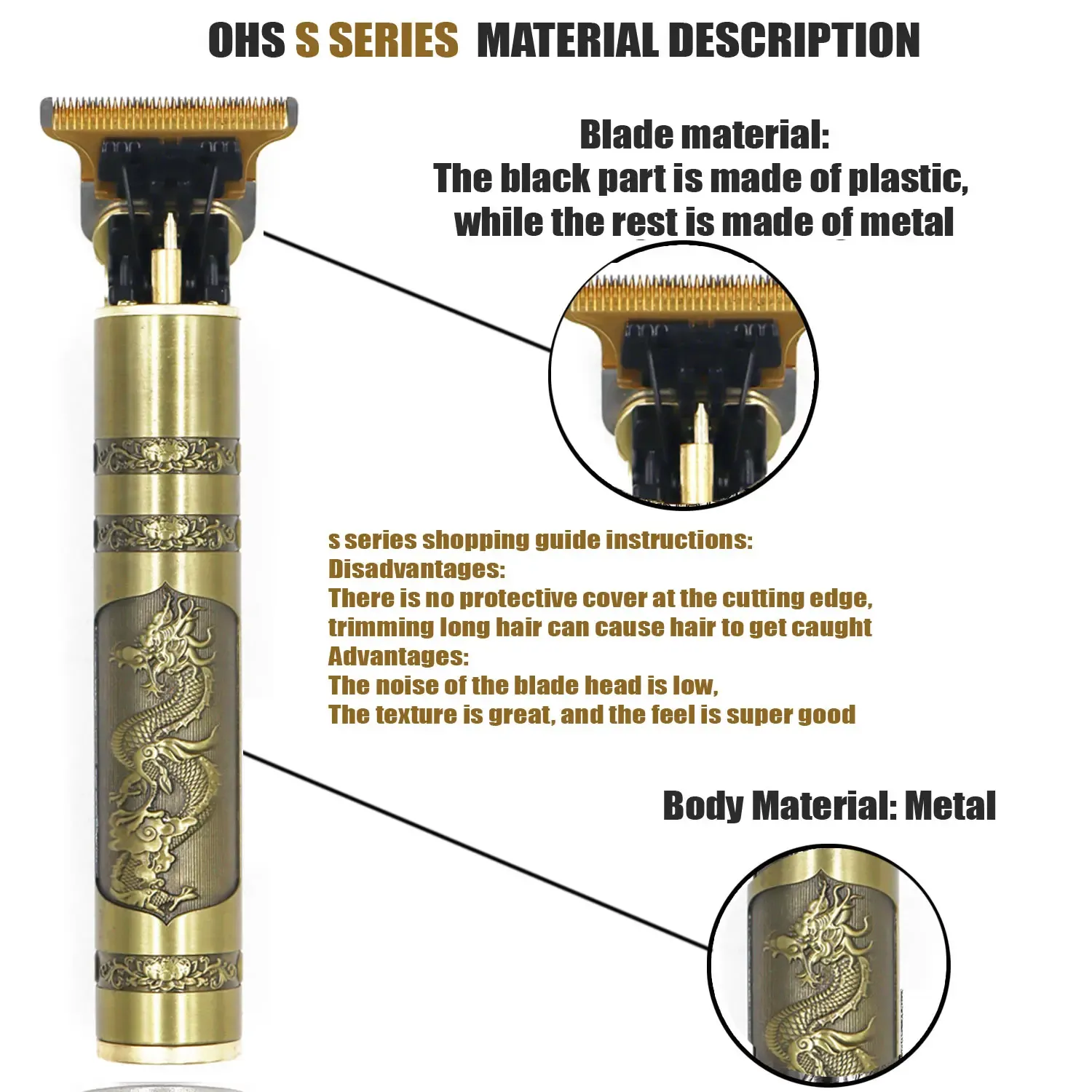 Détail de la tondeuse OHS