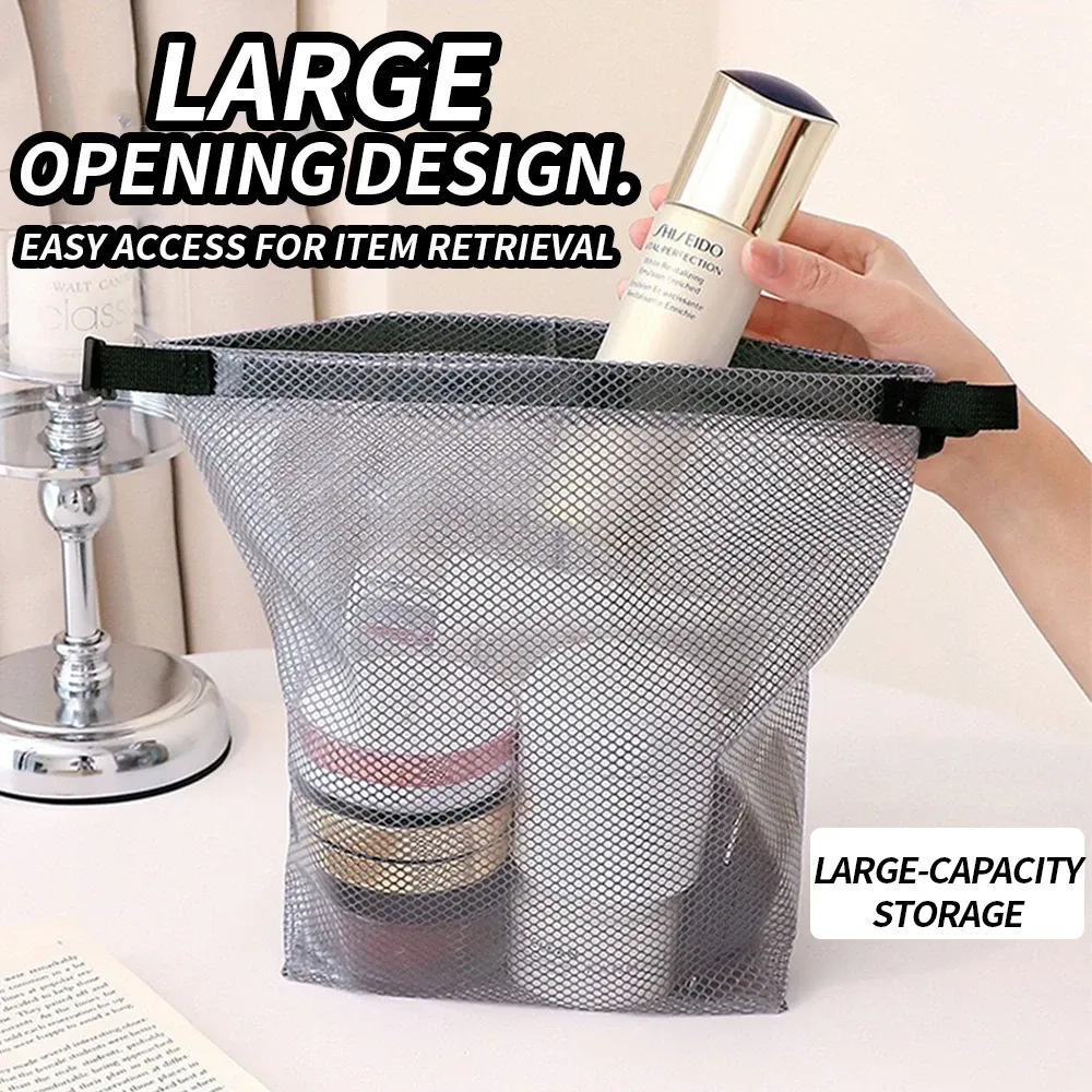 Trousse de toilette en maille imperméable vue d'ensemble