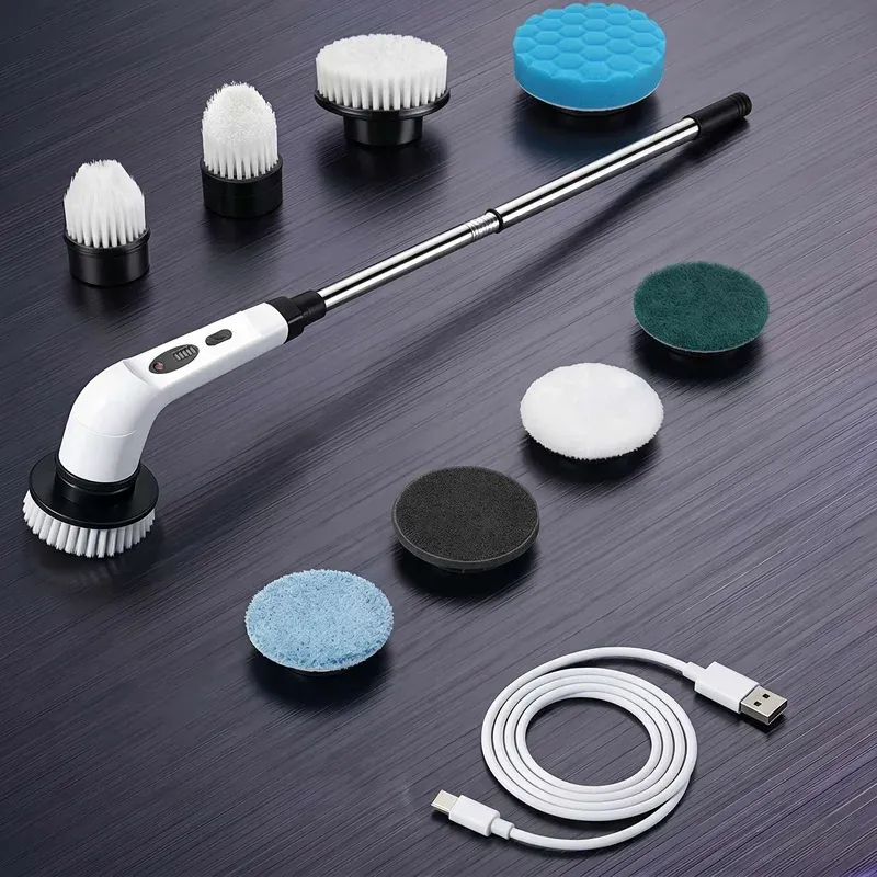 Brosse de nettoyage électrique sans fil multifonction pour la maison, la cuisine et la salle de bain 8