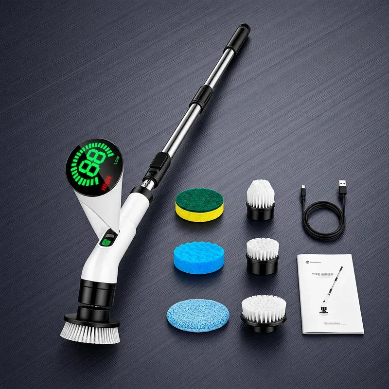 Brosse de nettoyage électrique sans fil multifonction pour la maison, la cuisine et la salle de bain 9