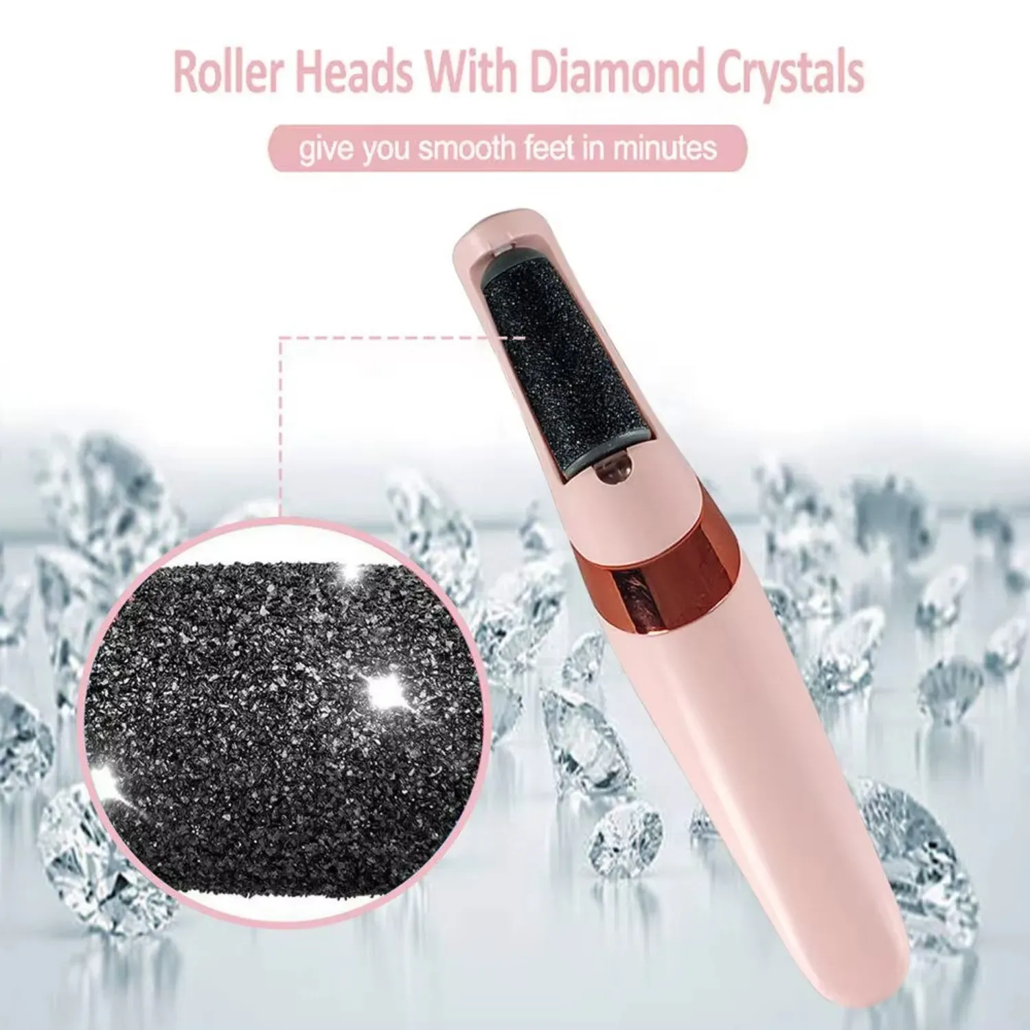 Dissolvant de callosités électrique rechargeable sans fil pour femmes et hommes, lime électronique pour les pieds, élimine la peau sèche et rugueuse des talons 5