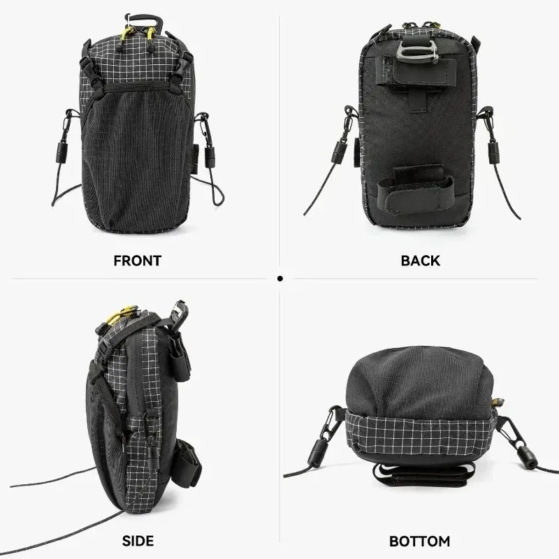 Détail de la fermeture à cordon de la pochette