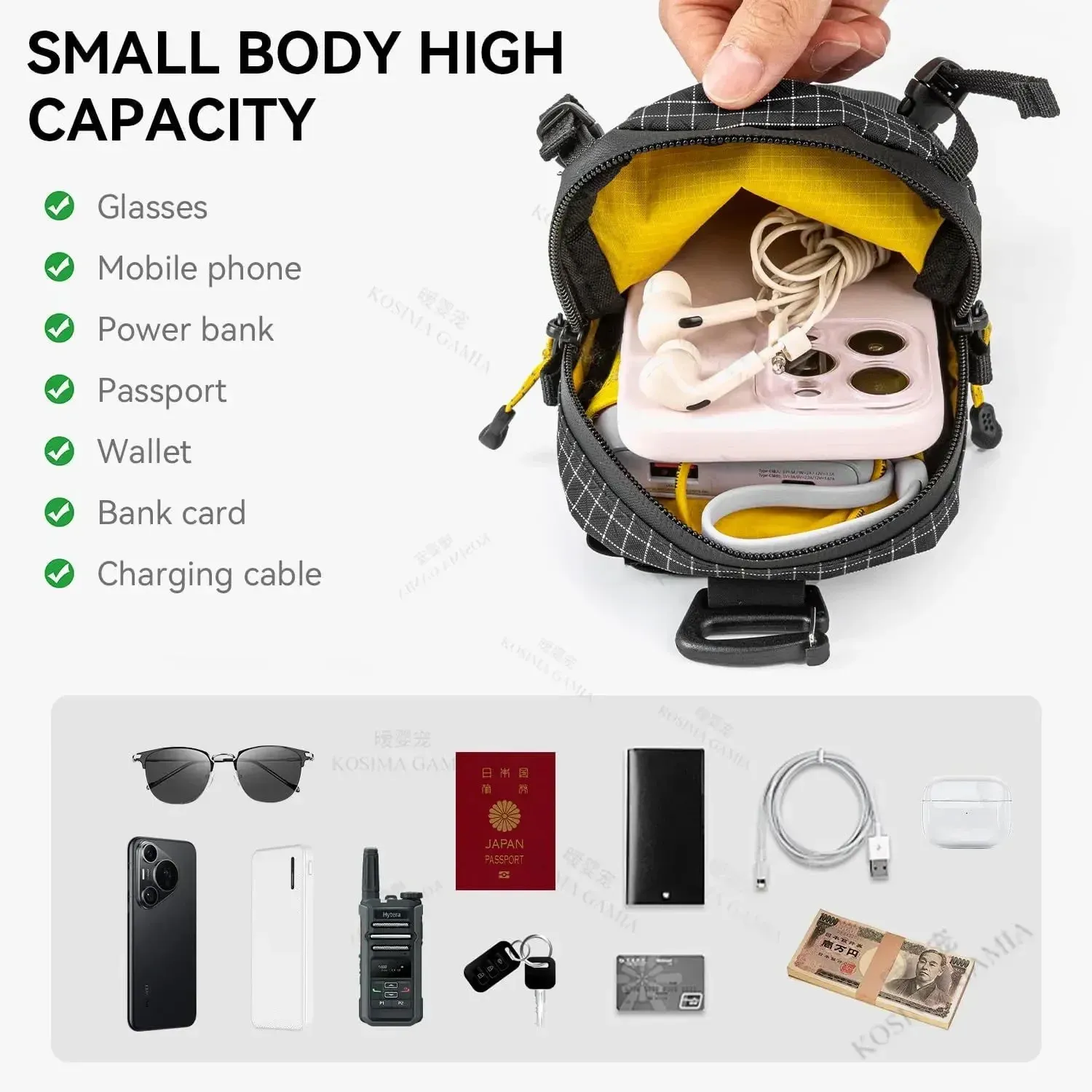 Pochette porte-bouteille en contexte d'utilisation