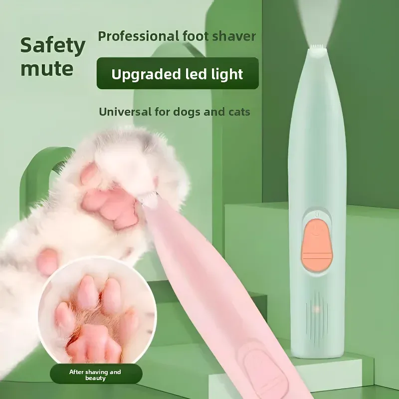 Tondeuse électrique pour animaux de compagnie, tondeuse à pattes et à poils avec charge USB 500 mAh, rotation à 360°, kit de toilettage et de coiffure - Image 1