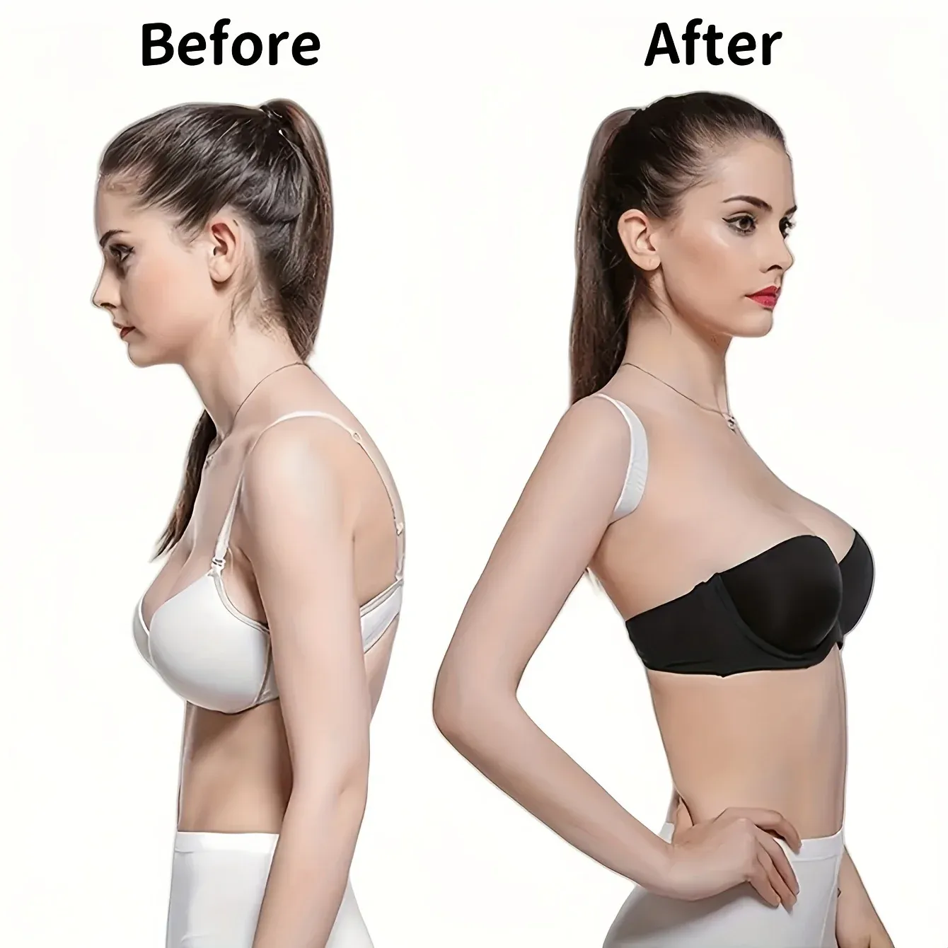 Correcteur de posture invisible, vue de dos