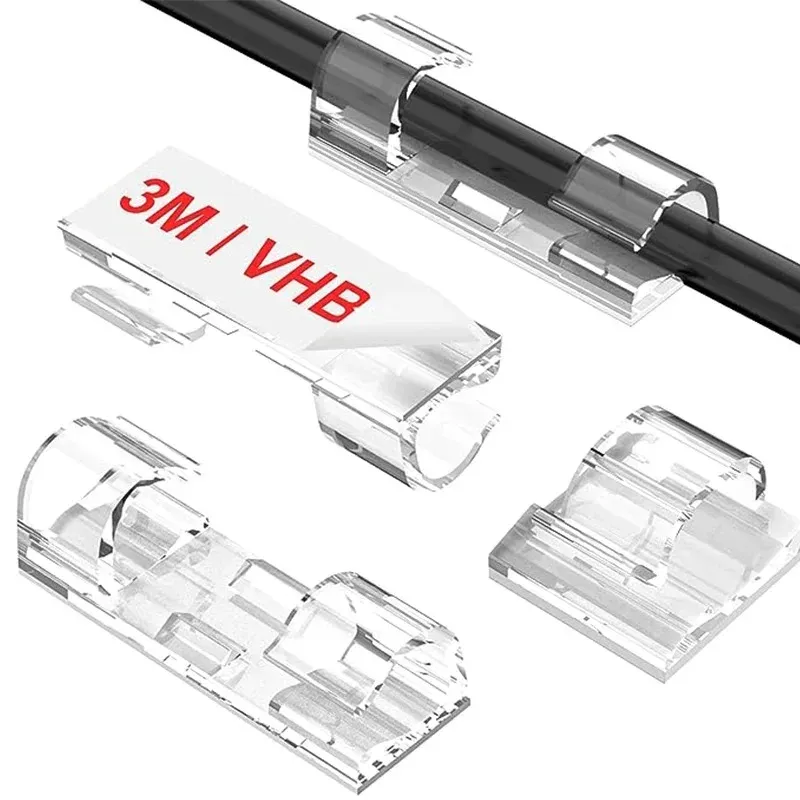20/40 pcs serre-câbles auto-adhésifs robustes pour gestion des câbles, support de fil collant pour TV et PC, organisateur de cordons et fils bien rangés 1