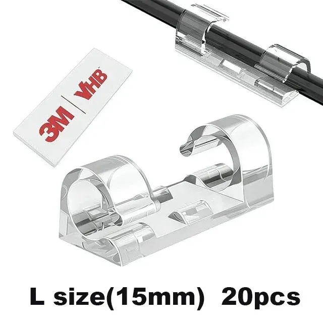 20/40 pcs serre-câbles auto-adhésifs robustes pour gestion des câbles, support de fil collant pour TV et PC, organisateur de cordons et fils bien rangés 11
