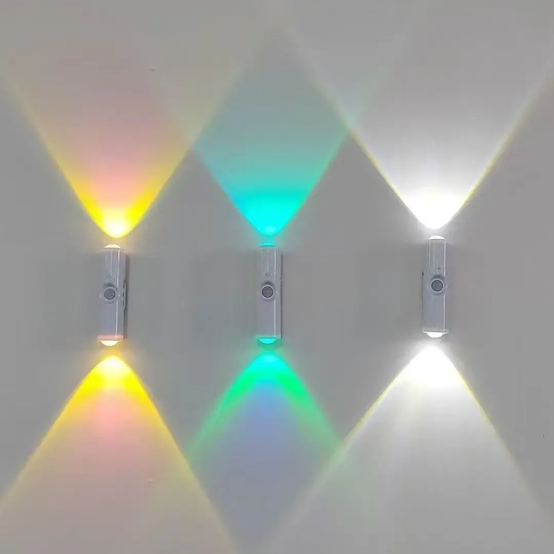 Applique murale intelligente RGB à dégradé avec capteur de mouvement magnétique et batterie rechargeable