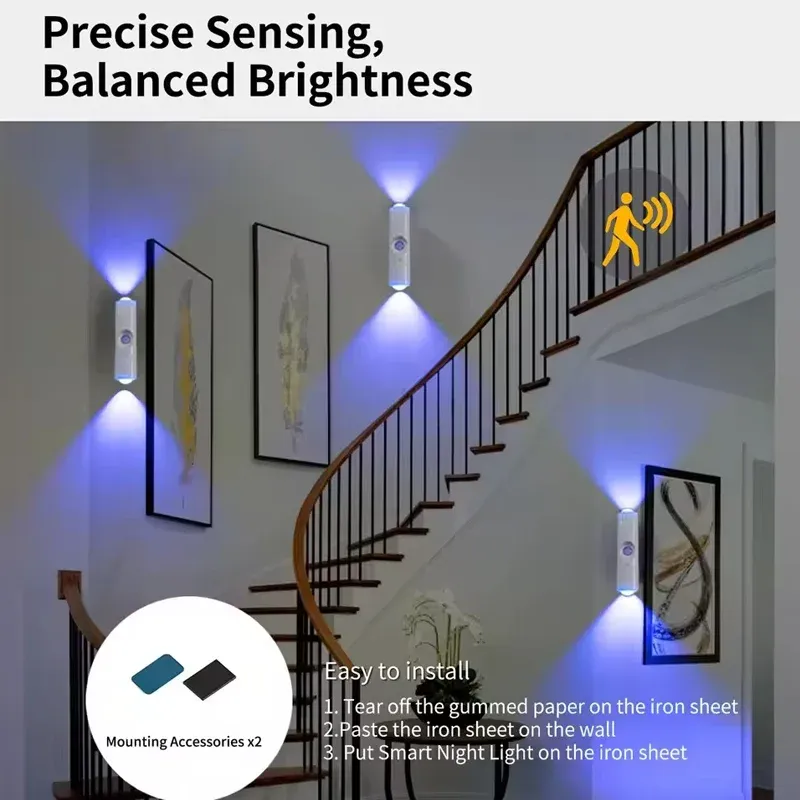 Lampe murale RGB intelligente, installation en intérieur