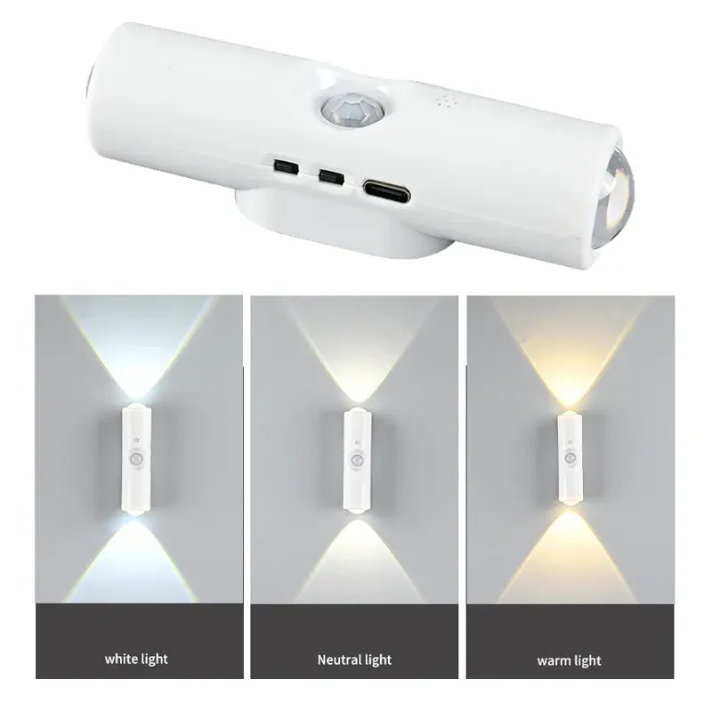 Applique murale intelligente RGB à dégradé avec capteur de mouvement magnétique et batterie rechargeable 8