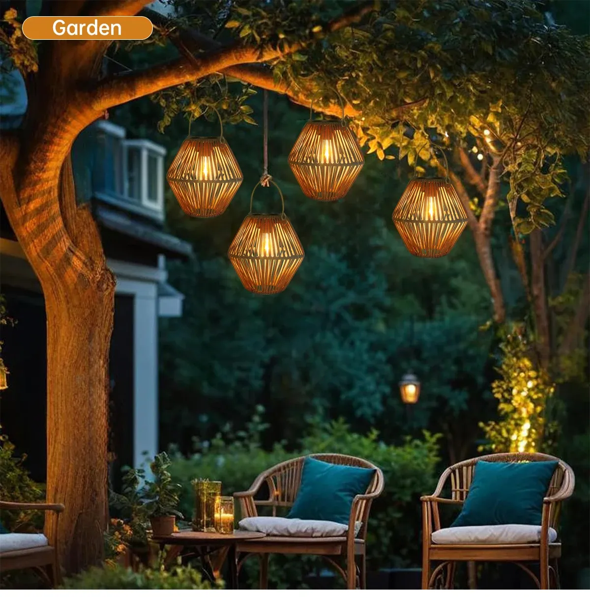 Lanterne solaire décorative pour fêtes de fin d'année