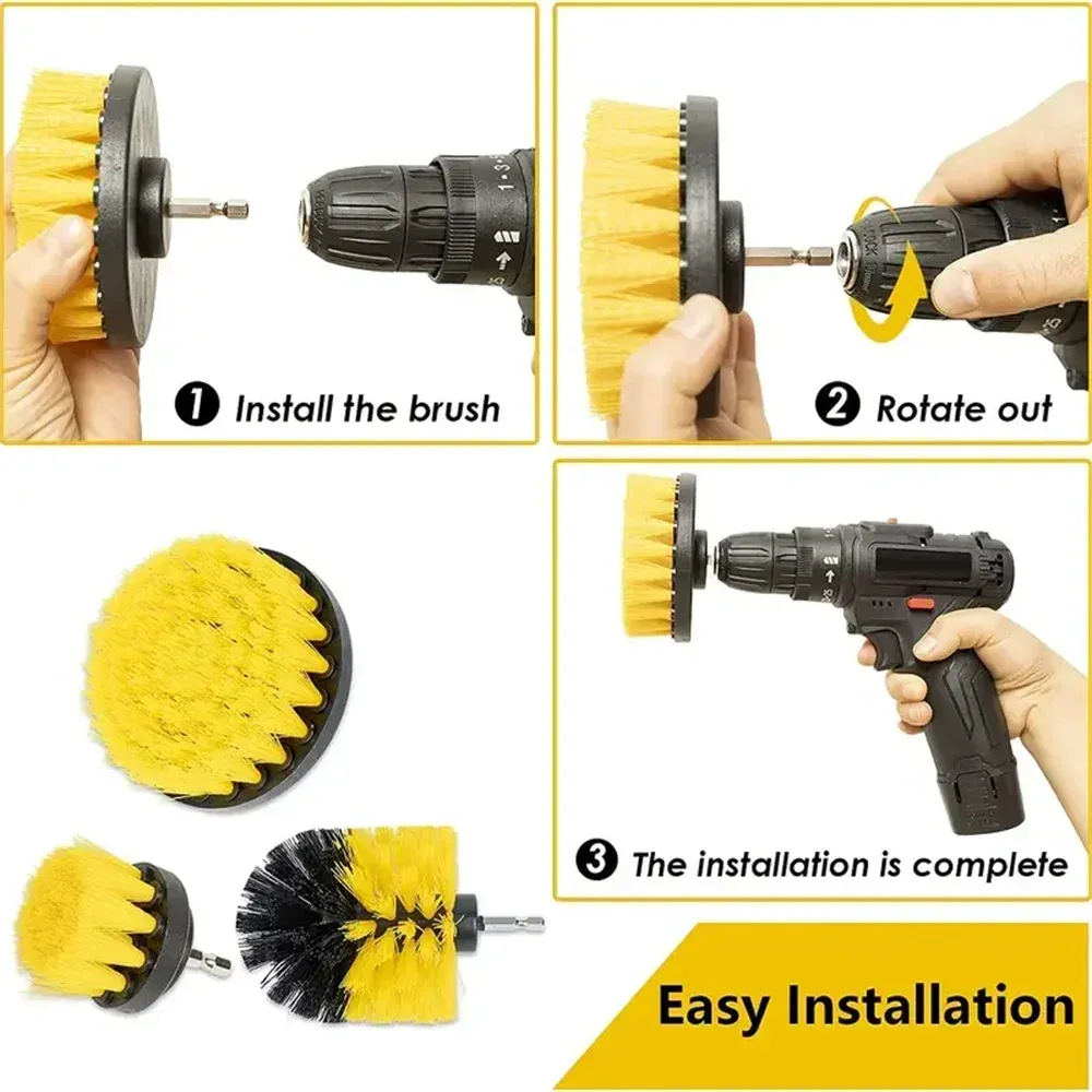 Détail du kit de brosses de récurage