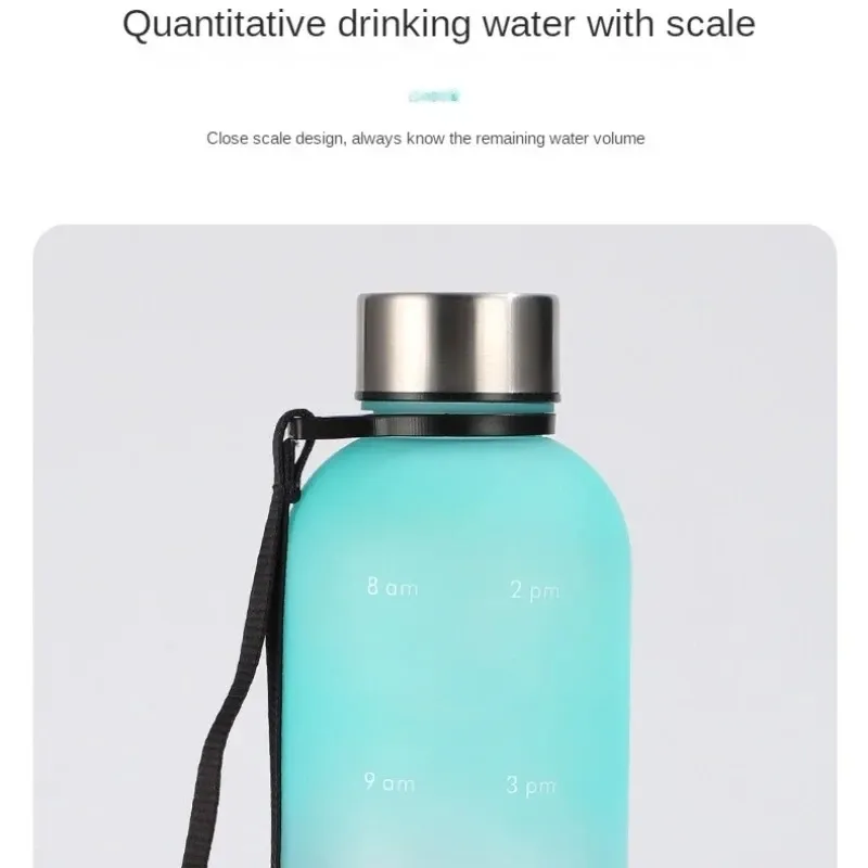 Gourde de sport réutilisable 1 litre avec autocollants de repères horaires 4