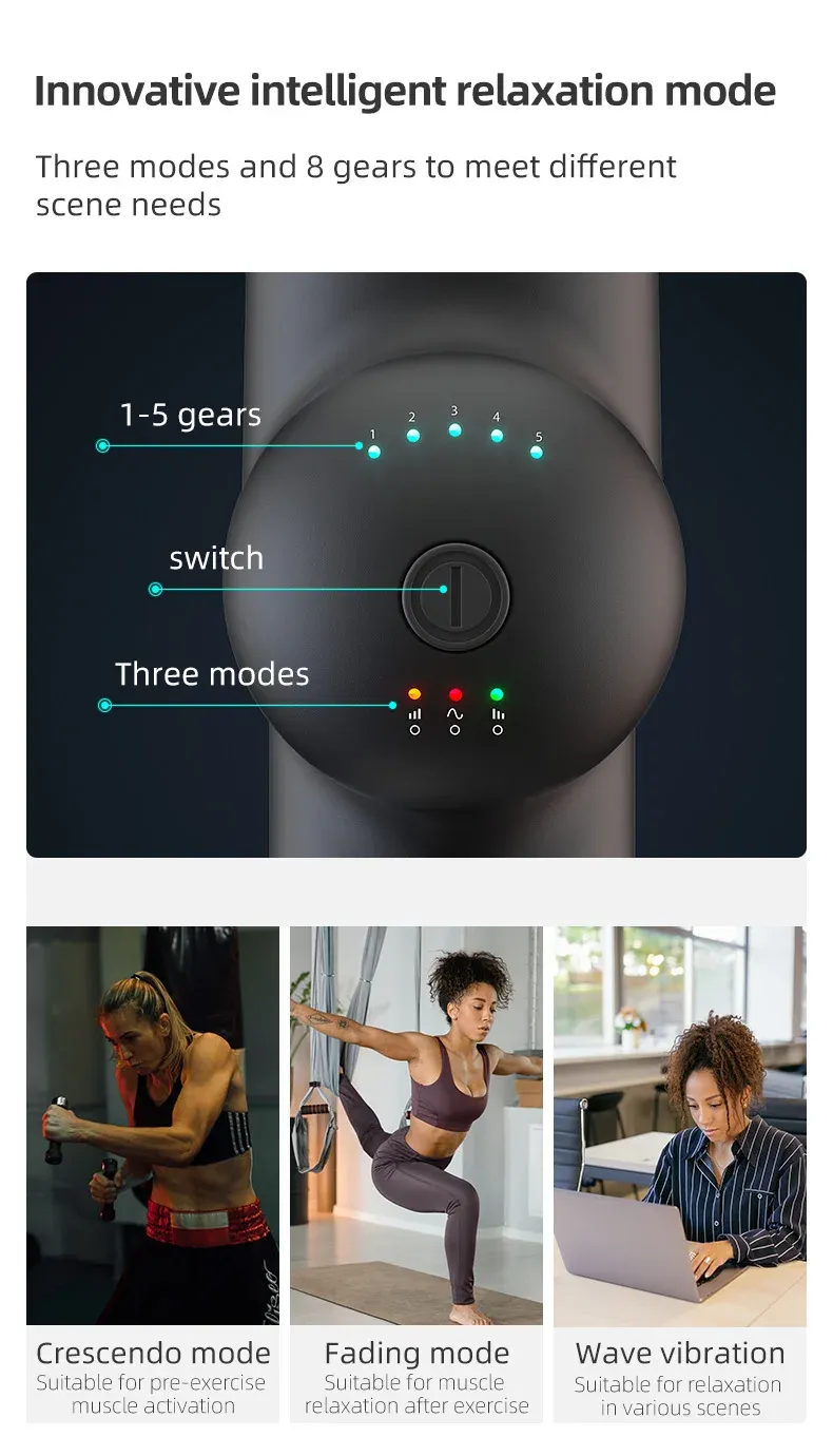Utilisation du pistolet de massage sur le cou