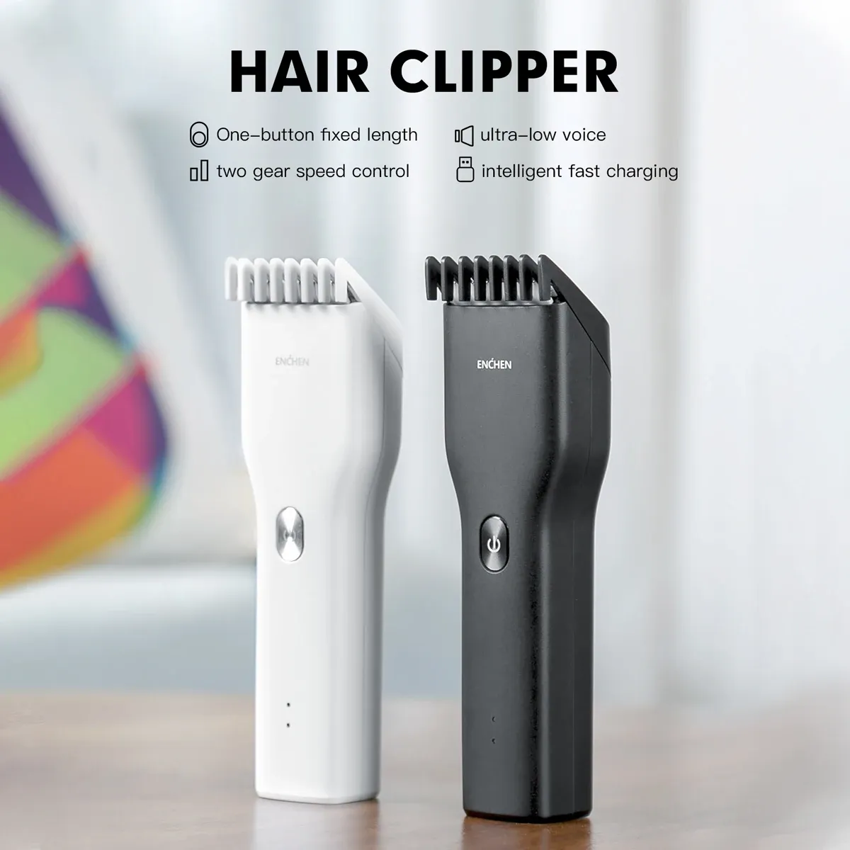 ENCHEN Boost – Tondeuse à cheveux électrique sans fil, lame en céramique, charge rapide USB-C, pour homme - Image 1