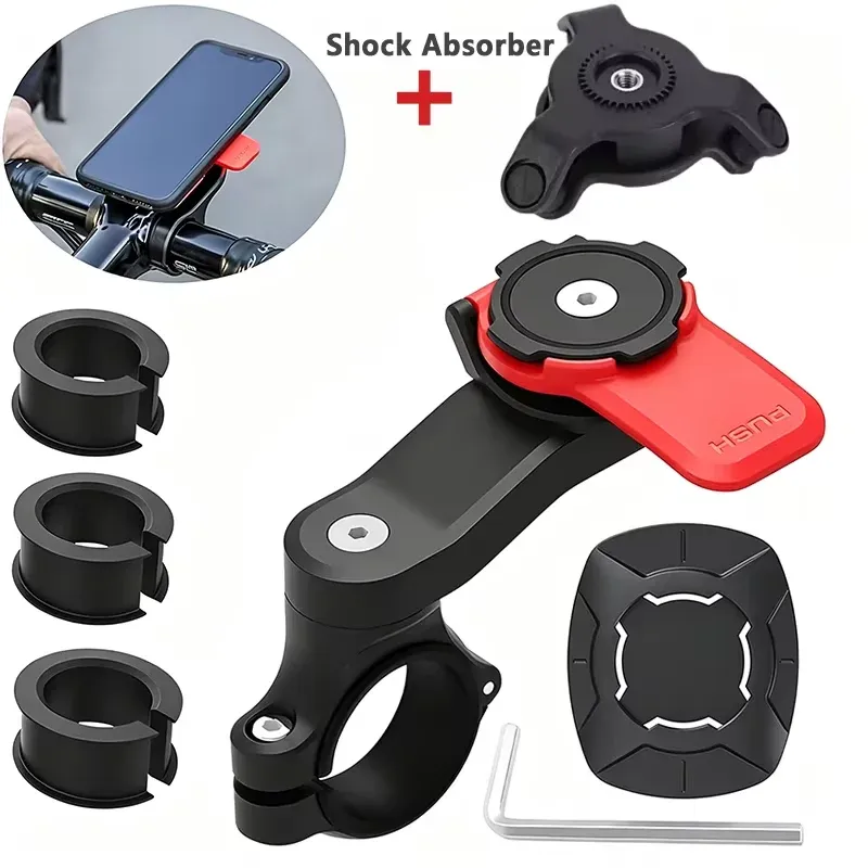 Support de téléphone universel rotatif à 360° pour moto et vélo, antichoc et entièrement réglable, compatible GPS et tous smartphones 10